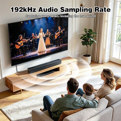 Tendak 192KHz HDMI eARC/ARC to Optical Audio Converter | 1.8m/5.9ft HDMI eARC/ARC to Optical Cable, Support PCM2.0, Dolby 5.1, DTS, AC3, for TV to Soundbar Amplifier Speaker in Saudi Arabia