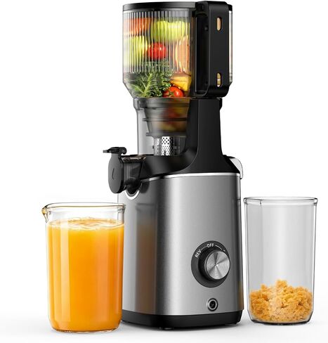 Cold Press Juicer Machines,EUHOMY 5.8" Wide Feed Chute,Slow Masticating Juicer for Whole Vegetables and Fruits,99.6% High Juice Yield,Easy to clean, Juicer Machines with BPA Free | 99.6% High Juice Yield, 400W for Whole Vegetables and Fruits, Easy to clea in Saudi Arabia