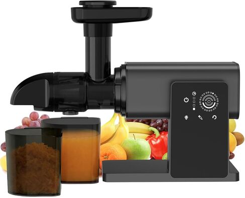 Cold Press Juicer Machines, Slow Masticating Juicers with LED Smart Touch Screen, Professional Extractor for Leafy Greens, Kale & Fibrous Vegetables, 2 Modes & Reverse, BPA-Free in Saudi Arabia