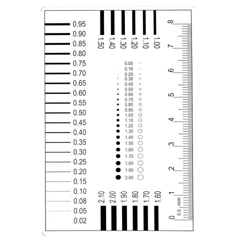 High-Precision Polyester Size Estimation Chart SEC Scratch Measure Defect Compare Stain Test Film Dot Gauge Spot Meter (2220d) in Kuwait