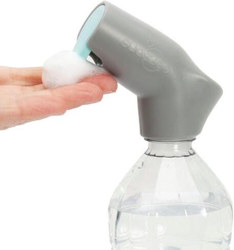 Suds2Go Refillable Caps, 2 Pack - Universal Fit Turns Most Disposable Water Bottles Into A Hand Washing Station - Includes Refillable Soap Reservoir - Conveniently Sized to Take on The Go in Saudi Arabia