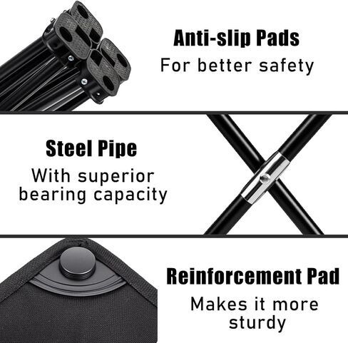 Portable camping toilet for adults, compact folding travel toilet with cover and storage bag, light emergency toilet suitable for outdoor, RV, car and hiking. in Saudi Arabia