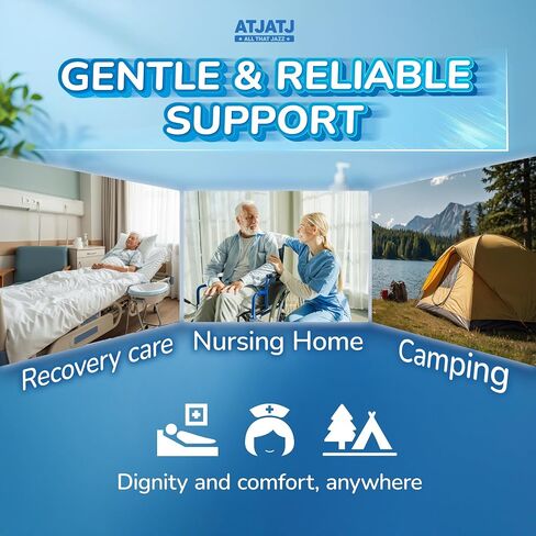 60 Packs Commode Liners With 60 Absorbent Pads, Leak-Proof Disposable Toilet Bags for Adults, Fits All Bedside Toilet Chairs Bucket, Portable Potty Liners for Home Medical Use, No Mess Cleanup in Saudi Arabia