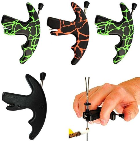 Thumb Bow Release, 3 Finger Thumb Trigger Caliper Grip Compound Bow Release Aid, Recurve Bow Releaser Aid Tool, Replaceable Bow Release Trigger Caliper Grip Green in Saudi Arabia