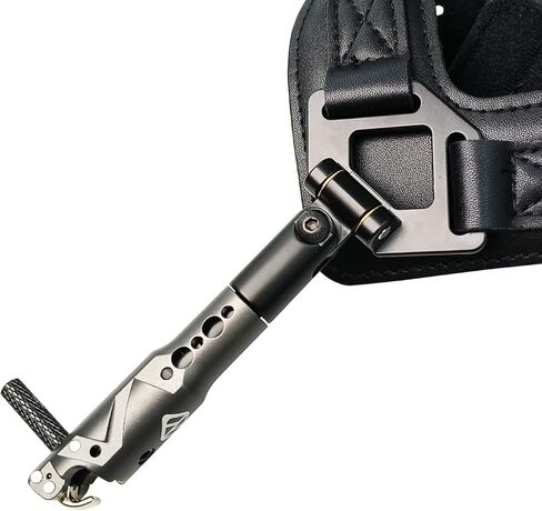 THREE ARCHERS Archery Bow Release Quick Shot Release Magnetic Auto-Trigger Single-jaw Release with Leather Buckle Wrist Strap Compound Bow Release Aid in Saudi Arabia