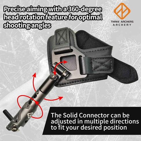 THREE ARCHERS Archery Bow Release Quick Shot Release Magnetic Auto-Trigger Single-jaw Release with Leather Buckle Wrist Strap Compound Bow Release Aid in Saudi Arabia