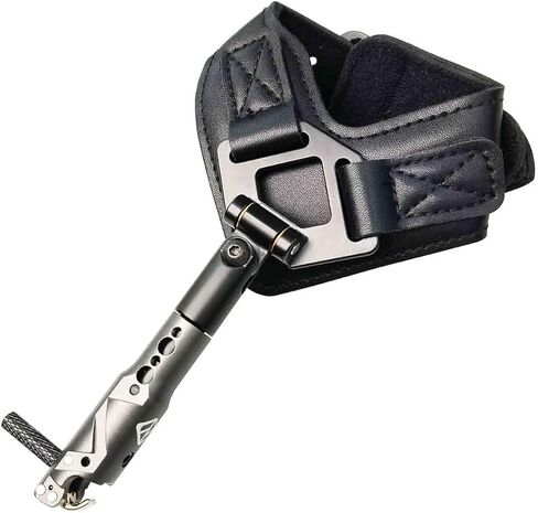 THREE ARCHERS Archery Bow Release Quick Shot Release Magnetic Auto-Trigger Single-jaw Release with Leather Buckle Wrist Strap Compound Bow Release Aid in Saudi Arabia