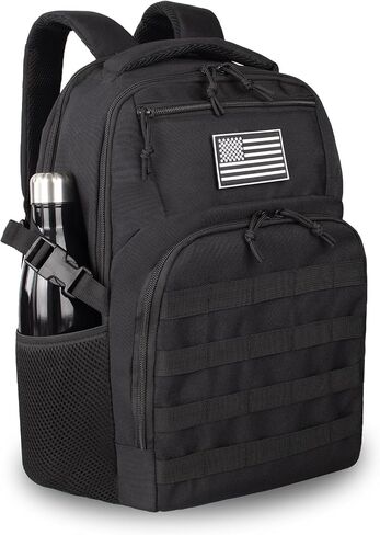 TBNBO Military Tactical Backpack for Travel Hiking,Black Backpack for Men with Bottle Holder, 30L Small Laptop Backpack for Work, Men's Assault Bag Back Pack in Saudi Arabia