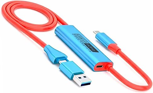 Capture Card USB C to USB-A/C 4K Video Capture Card USB 3.0, Supports 100W Fast Charging, Video Recording for Gaming, Streaming, Recording, Compatible with Switch, Steam Deck, iPad in Saudi Arabia