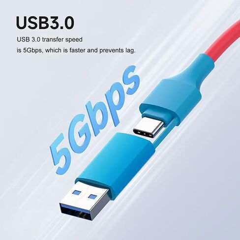 Capture Card USB C to USB-A/C 4K Video Capture Card USB 3.0, Supports 100W Fast Charging, Video Recording for Gaming, Streaming, Recording, Compatible with Switch, Steam Deck, iPad in Saudi Arabia