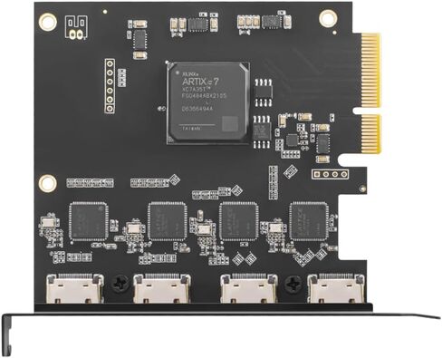 Quad HDMI PCIe Video Capture Card - Work in 4 Channels Simultaneously, Support Linux/Win11, Built-in Capture Card in Saudi Arabia