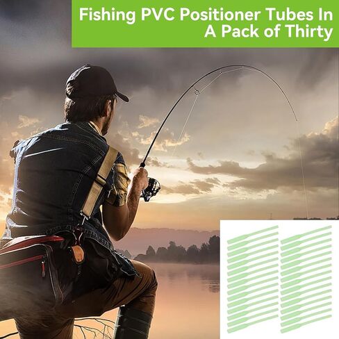 Fishing Glow Tubes Fishing Line Crimps Protectors Deep Drop Rigs FishingLine Glow Sleeves, Pack of 30 in Saudi Arabia