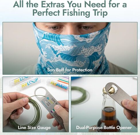 Off The Grid Fly Line Repair Kit | Complete Fishing Line Repair System | All-in-one kit to fix damage, repair loops & splice lines. Portable fly fishing accessories with heat gun for field use. in Saudi Arabia