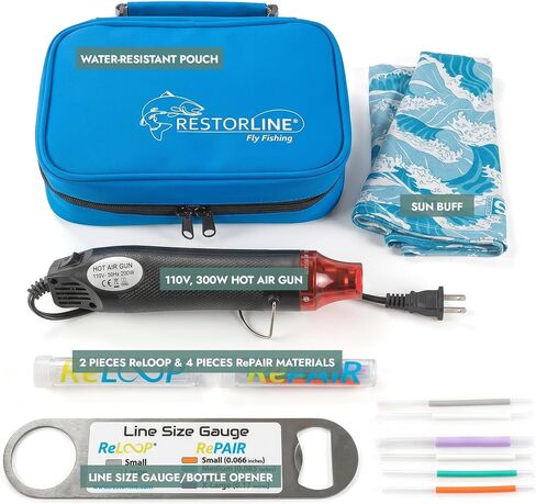 Off The Grid Fly Line Repair Kit | Complete Fishing Line Repair System | All-in-one kit to fix damage, repair loops & splice lines. Portable fly fishing accessories with heat gun for field use. in Saudi Arabia