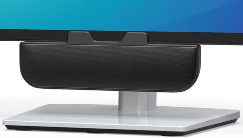 Computer Speakers for Desktop PC, Monitor Speakers with Easy Volume Knob, Sturdy Clamp, Clear Sound, Decent Bass, USB Plug in External Speakers for Laptop, Small PC Soundbar, USB-C Adapter, 5Ft Cable in Saudi Arabia