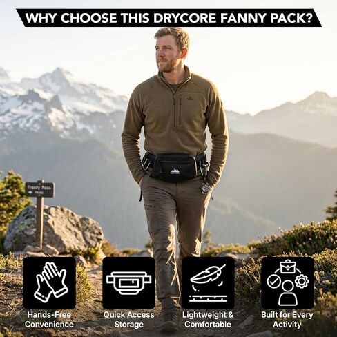 Waterproof Fanny Pack, Waist Bag for Travel, Beach, Kayaking, Fishing, Hiking, Adjustable Belt Sling Bag, Large Storage Dry Bag Pouch for Phone, Wallet, Passport, Outdoor Gear in Kuwait