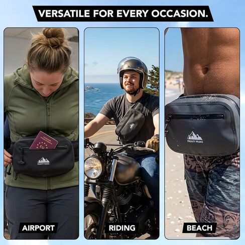 Waterproof Fanny Pack, Waist Bag for Travel, Beach, Kayaking, Fishing, Hiking, Adjustable Belt Sling Bag, Large Storage Dry Bag Pouch for Phone, Wallet, Passport, Outdoor Gear in Kuwait