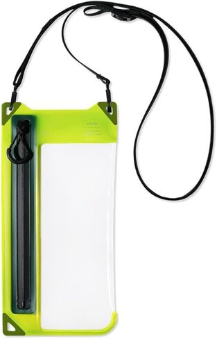 bitplay AquaSeal IPX8 2 Way Waterproof Phone Pouch, Outdoor Dry Bag with Adjustable Lanyard for Universal Phone Case, Horizontal and Vertical Wear, Cement Grey in Kuwait