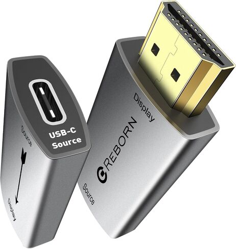 محول USB C أنثى إلى HDMI ذكر من Reborn، 4K أحادي الاتجاه | محول عرض USB من النوع C إلى HDMI Thunderbolt 3/4 إلى HDMI لأجهزة MacBook Pro/Air، Galaxy S9 إلى S23، Surface - عبوة واحدة in Kuwait