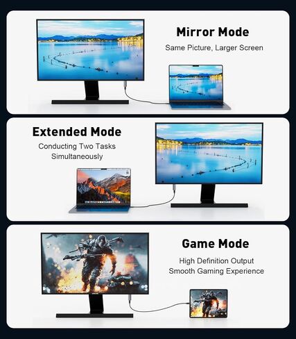 محول USB C أنثى إلى HDMI ذكر من Reborn، 4K أحادي الاتجاه | محول عرض USB من النوع C إلى HDMI Thunderbolt 3/4 إلى HDMI لأجهزة MacBook Pro/Air، Galaxy S9 إلى S23، Surface - عبوة واحدة in Kuwait