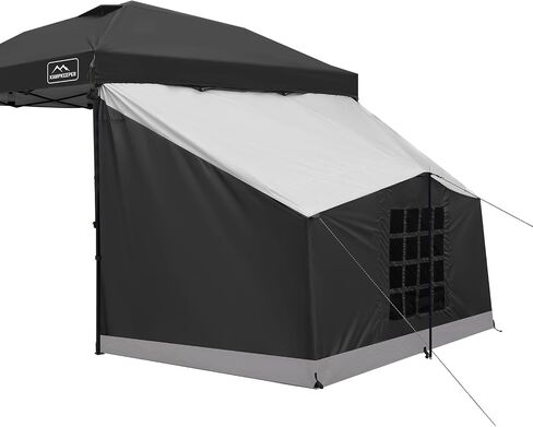 KAMPKEEPER Side Tent,1/2 Person Camping Tent for 10' x 10' Pop Up Canopy | Easy Set Up Gazebo, Compatible with 10' Wide Canopy Tent(Canopy Not Included), with Mesh Window for Camping, Storage in Saudi Arabia