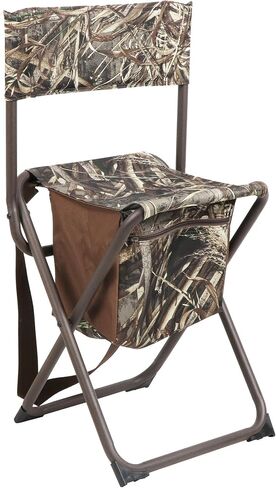 PORTAL Folding Seat, Lightweight Backrest Stool Hunting Fishing Chair with Storage Pocket for Camping, Hiking, Beach, Picnic, Support Up to 225 lbs, Camouflage in Kuwait