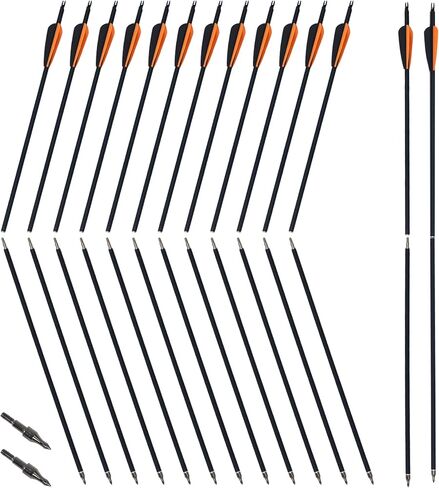 2 Piece Arrows Takedown Carbon Arrows Portable for Takedown Longbow Recurve Compound Bow Survival Bow Traveling Spine 500, 12 Pack in Saudi Arabia
