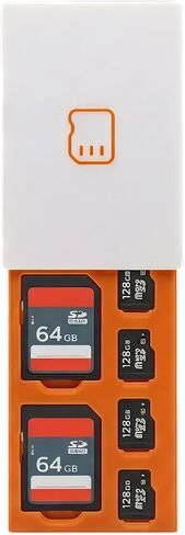 Memory Card Case Holder, Ultra Slim SD Card Storage Organizer for 2 SD and 4 Micro SD (TF) Cards, Protective Portable Wallet for Sony Canon Nikon Camera Cards and Nintendo Switch MicroSD in Saudi Arabia