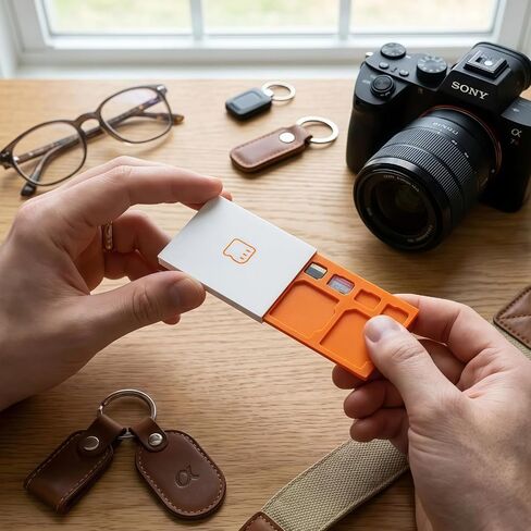 Memory Card Case Holder, Ultra Slim SD Card Storage Organizer for 2 SD and 4 Micro SD (TF) Cards, Protective Portable Wallet for Sony Canon Nikon Camera Cards and Nintendo Switch MicroSD in Saudi Arabia