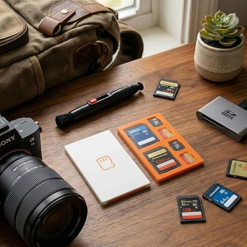 Memory Card Case Holder, Ultra Slim SD Card Storage Organizer for 2 SD and 4 Micro SD (TF) Cards, Protective Portable Wallet for Sony Canon Nikon Camera Cards and Nintendo Switch MicroSD in Saudi Arabia
