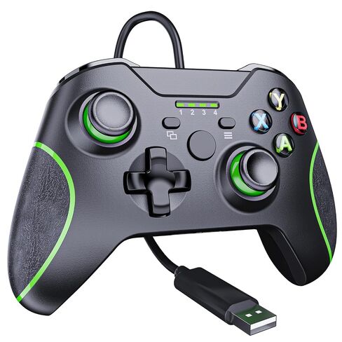 YAEYE Wired Controller for Xbox Series X|S, USB Gamepad with Dual Vibration, 3.5mm Audio Jack, Game Controller for Xbox One/One X|S Compatible with Windows 10/11 PC - Black in Saudi Arabia