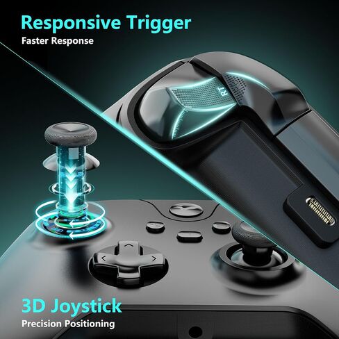 YAEYE Wired Controller for Xbox One, Enhanced Gaming Controller Compatible with Xbox Series X|S / PC Windows 10/11, Plug-and-Play with Dual Vibration Motors 3.5mm Headset Jack, 7.2ft Long USB Cable - Black in Saudi Arabia