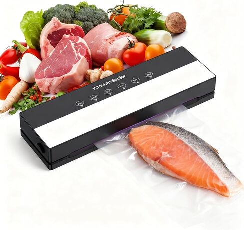 Vacuum Sealer for Food,Food Vacuum Sealer Machine Portable Compact with Auto Seal, Dry & Moist Modes for Sous Vide, Meal Prep, Marinator, Food Storage & Leftovers (Silver, 10 Vacuum Bags) in Saudi Arabia