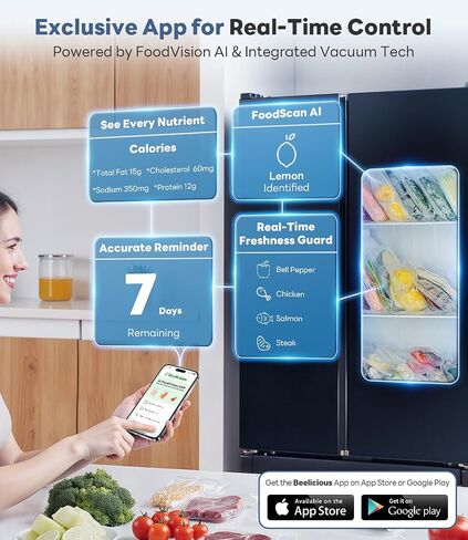 Vacuum Sealer Machine with AirLock ProSeal System, 10-in-1 Vacuum Sealer for Food, Moist/Dry Sealing Modes, Compact Design with Digital Timer, Built-in Cutter & Roll Storage, Silver-Blue in Saudi Arabia