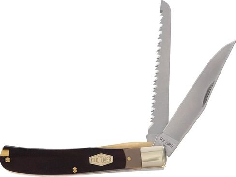 Old Timer 97OT Buzzsaw Trapper 7.8in S.S. Traditional Folding Knife with 3.7in Clip Point Blade and Sawcut Handle for Outdoor, Hunting, Camping and EDC in Kuwait