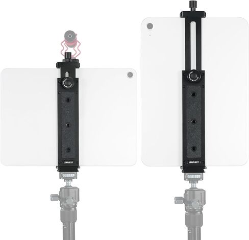 Metal Tripod Tablet Mount Adapter, Compatible with iPad Pro/Air/Mini (5-12.9 Inch) & Samsung Tablets, 1/4" Screw & Arca-Swiss Quick Release with Adjustable Clamps (Large (7–12.9 inches)) in Saudi Arabia