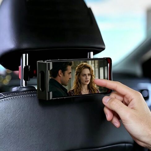 Extension‑Arm Car Tablet Mount Holder | Foldable clip fits 5.5‑11 inch devices, practical travel accessory in Saudi Arabia