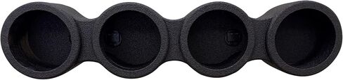 Q Power Sprayed Pod Quad 6.5" Speaker Box, 4-Hole Sealed Enclosure, Black | Universal Fit for Car Audio Installations with Spring-Loaded Terminals in Saudi Arabia