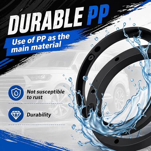 4PCS Car 6.5 Speaker Spacer Ring Set,No-Drill Door Speakers Adapter for Auto Speakers Upgrades,Professional Cars 6.5 Speaker Rings with 16PCS Screws for Most Vehicles in Saudi Arabia