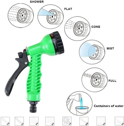 SearQ Portable Camping Shower with 7 Spray Modes, Hand Press Shower with Removable Hose and Head, Pressure Rinse Kit for Hiking, Traveling, Garden, Beach, Pet in Saudi Arabia