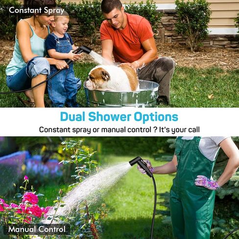 DR.PREPARE Portable Shower for Camping, 4 Gallons/15L Camping Shower Bag, Portable Outdoor Shower with Rechargeable Pump for Camping, Beach, Hiking, Climbing, Pet Cleaning in Saudi Arabia