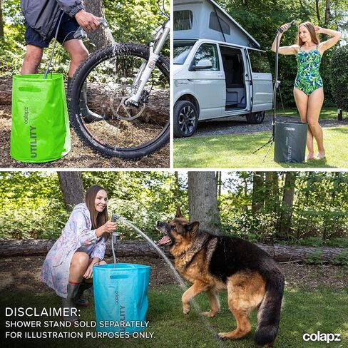Colapz 12V Camping Shower Portable - High Pressure Outdoor USB Rechargeable Camping Shower - Kit with 9 Gallon Water Bag - Van Life RV Beach Hiking Dog Washing in Saudi Arabia