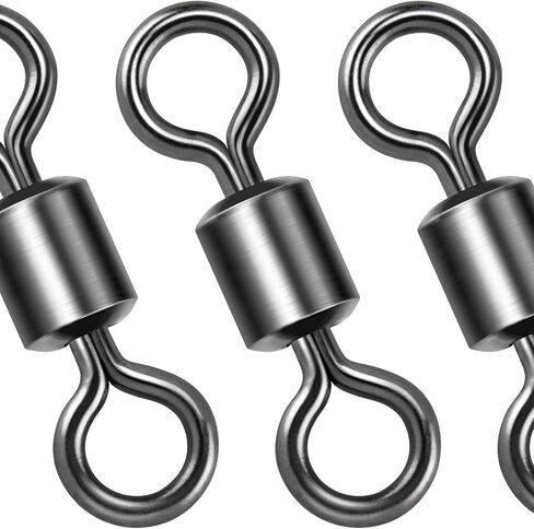 Dr.Fish Barrel Fishing Swivels, Available from #12-#12/0, Stainless Swivels Fishing Tackle Saltwater, Freshwater, Leader/Line/Lure Connector in Kuwait
