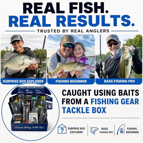 PLUSINNO Fishing Lures,Surprise Tackle Box Fishing lure Kit | Freshwater & Saltwater Bass Fishing Lures kit for adults,Bass /Trout/Crappie Fishing gear For Anglers,Fishing GIfts For Men in Kuwait