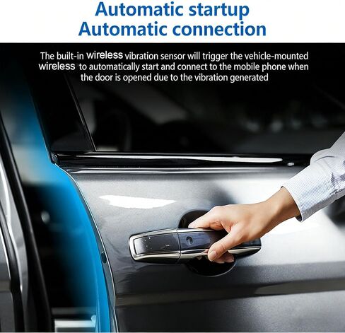 Bluetooth Speakerphone for Car, Dual Phone Connection, Auto Power On via Vibration Sensor, 10 Hours Talk Time in Saudi Arabia