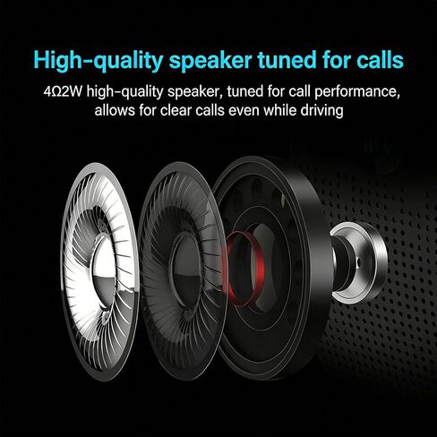 Bluetooth Speakerphone for Car, Dual Phone Connection, Auto Power On via Vibration Sensor, 10 Hours Talk Time in Saudi Arabia