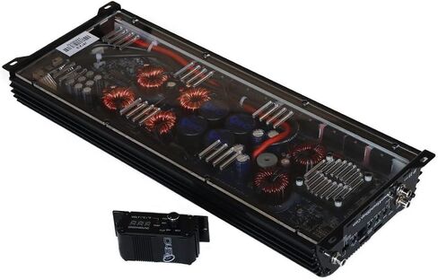 DOWN4SOUND JP23 V1.5 Black Gloss | Monoblock Amplifier - 2300W RMS, 1-Ohm Stable, Linkable for Car Audio Systems, High-Performance Bass Amplifier for 2000W Subwoofer Setup in Saudi Arabia