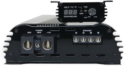 DOWN4SOUND JP23 V1.5 Black Gloss | Monoblock Amplifier - 2300W RMS, 1-Ohm Stable, Linkable for Car Audio Systems, High-Performance Bass Amplifier for 2000W Subwoofer Setup in Saudi Arabia