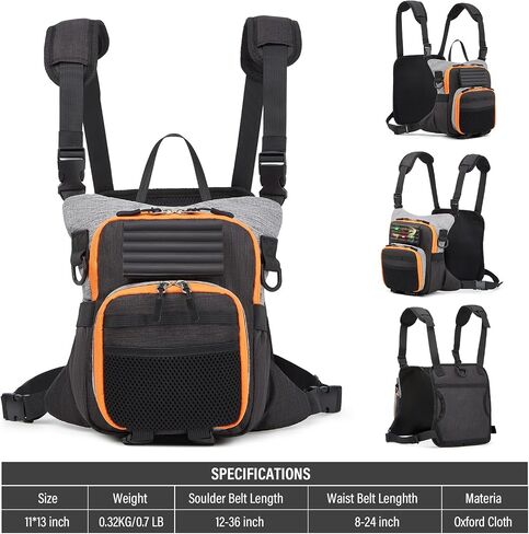 Fly Fishing Pack - Lightweight Outdoor Sling Backpack, Multi-Purpose Storage Pouch with Adjustable Straps for Hiking, Angling, Travel & Daily Use in Saudi Arabia