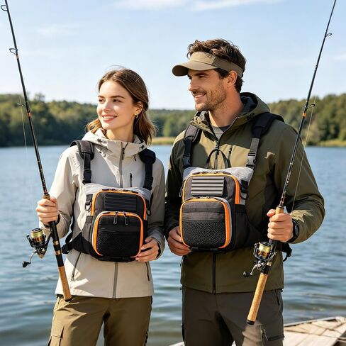 Fly Fishing Pack - Lightweight Outdoor Sling Backpack, Multi-Purpose Storage Pouch with Adjustable Straps for Hiking, Angling, Travel & Daily Use in Saudi Arabia